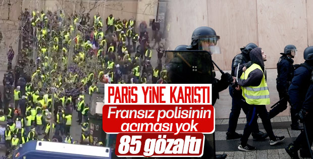Fransa’da Sarı Yelekliler 5. kez sokağa çıktı