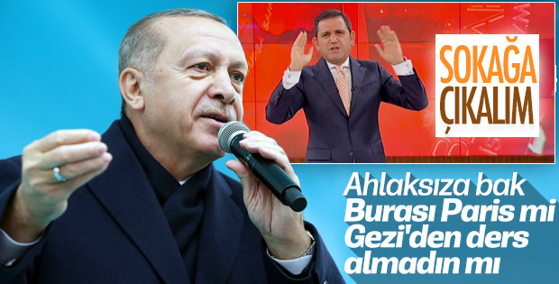 Cumhurbaşkanı Erdoğan'dan Fatih Portakal'a sert tepki