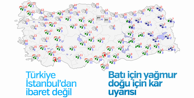 Meteorolojiden sağanak ve kar uyarısı