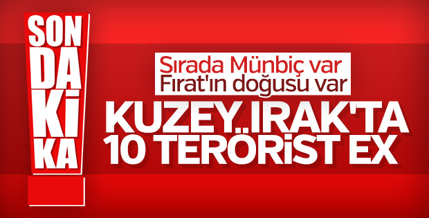 Kuzey Irak'a hava harekatı: 10 terörist öldürüldü