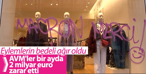 Fransa'da AVM'ler 2 milyar euro zararda