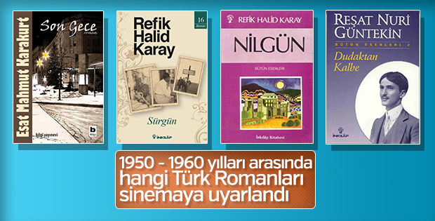 1950 - 1960 döneminde filme uyarlanan Türk Romanları