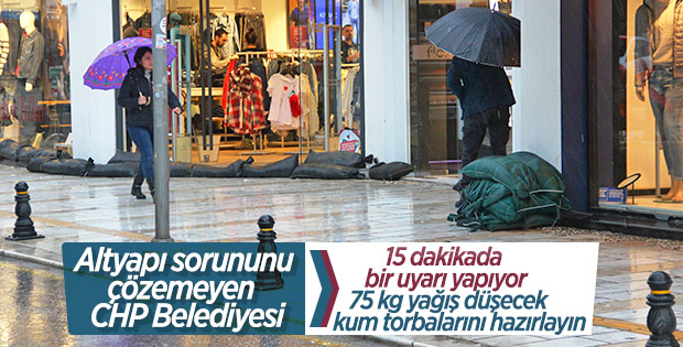 Bodrum'da yağmur alarmı