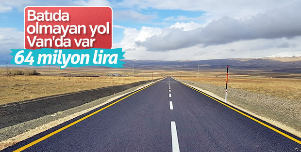 Van'a 64 milyon liralık yol yapıldı