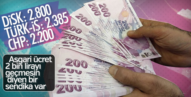 İşveren asgari ücret 2 bin liranın altında olsun istiyor