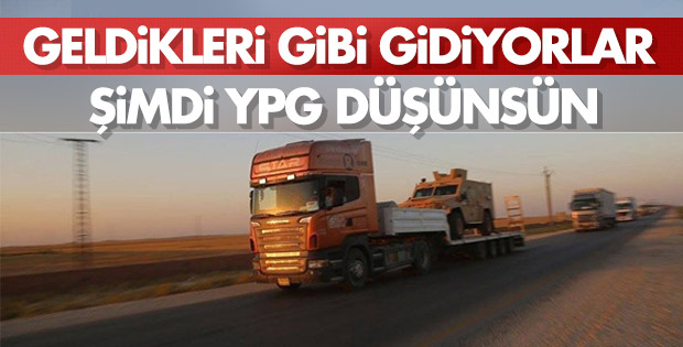 ABD tırları Suriye'den çıkmaya başladı