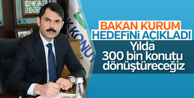 Bakan Kurum'un kentsel dönüşüm hedefi