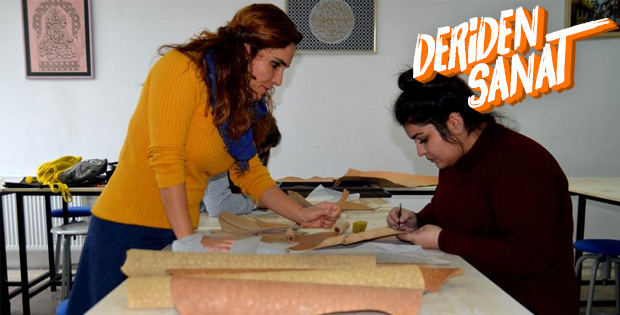 Deri tabakalarını sanat eserlerine dönüştürüyor