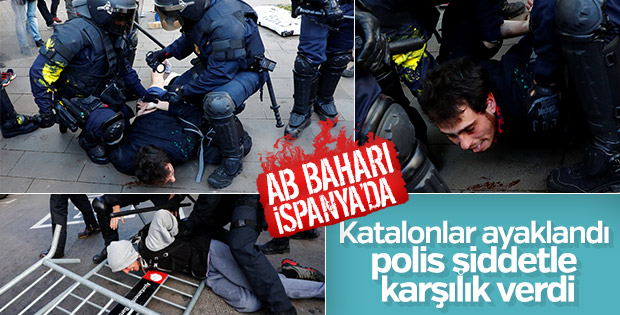 Katalonya'da İspanya karşıtı gösteri: 77 yaralı