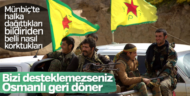 PKK Münbiç'te bildiri dağıttı