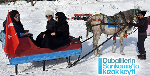 Dubaili turistler Kars Sarıkamış'a ilgi gösteriyor