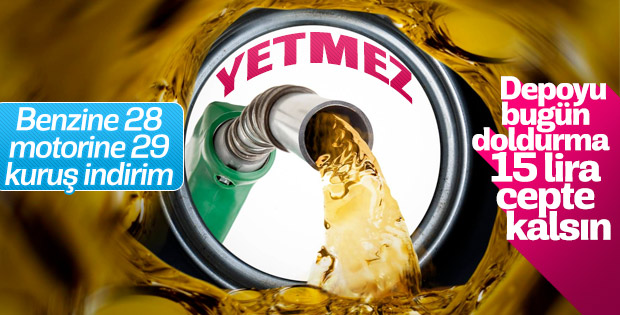 Benzin ve motorine yeni indirim geliyor