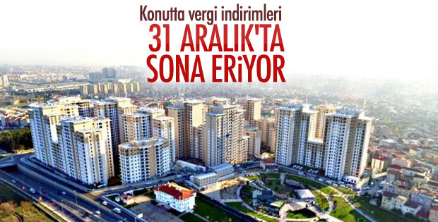 Konutta vergi indirimleri bitiyor