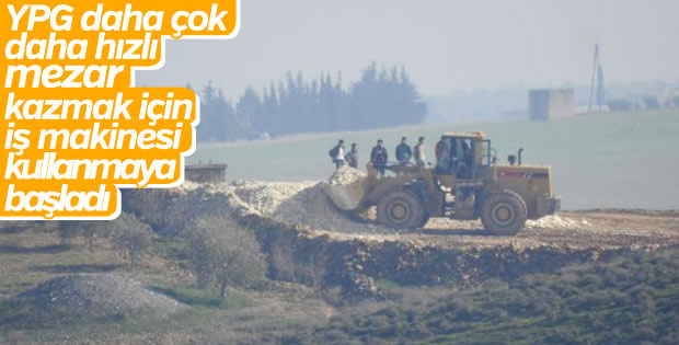 Teröristler hendek kazmayı hızlandırdı
