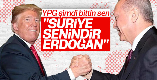 Trump'tan Erdoğan'a: Suriye sizindir