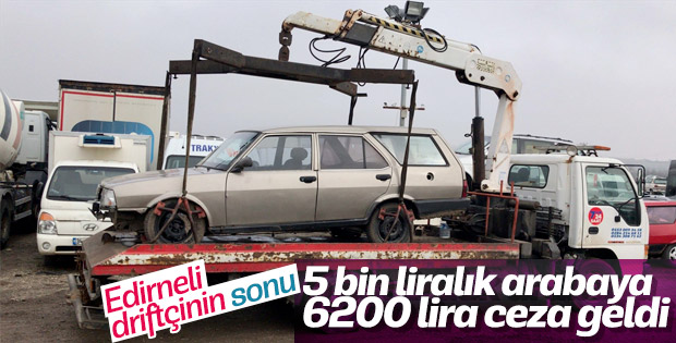 Drift yaptığı videoyu paylaştı, 6 bin 247 lira ceza yedi