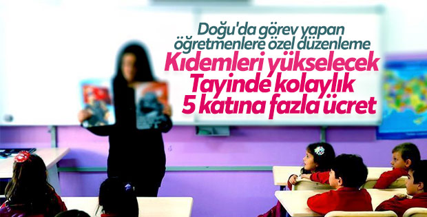 Doğu'da görev yapan öğretmenlerin şartlarına iyileştirme