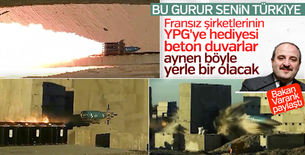 Ses hızını aşan HABRAS çelik kaplı betonu deldi