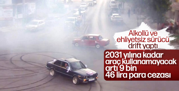 Drift yapan sürücüye 13 yıl ceza