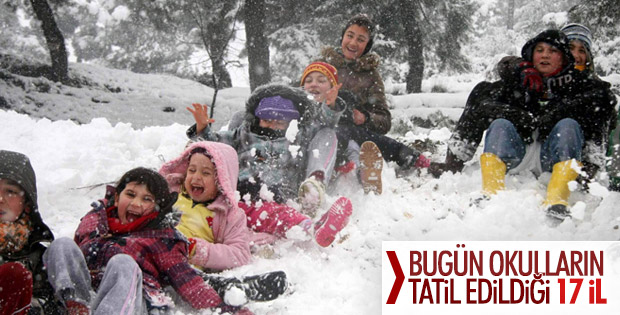 27 Aralık Perşembe kar tatili olan iller