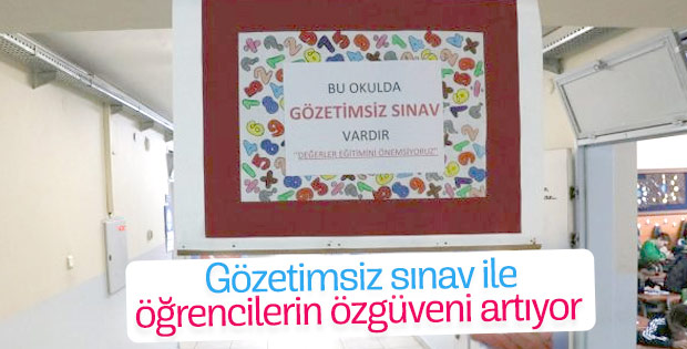 Öğretmenden gözetimsiz sınavla size güveniyoruz mesajı