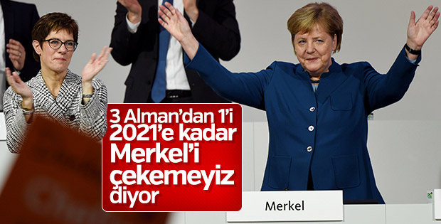 Almanların yüzde 38'i Merkel'in görevi bırakmasını istiyor