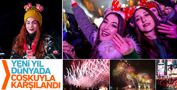 Dünyada yılbaşı büyük bir coşkuyla kutlandı
