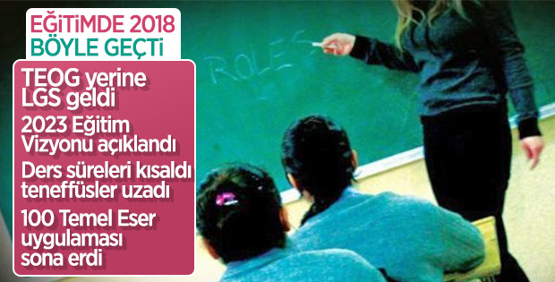 2018 yılı eğitimde pek çok yeniliklere sahne oldu