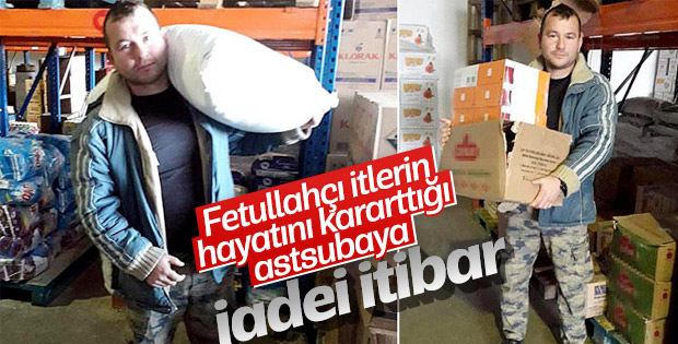 Hamallık yapan kumpas mağduru askere görevine iade