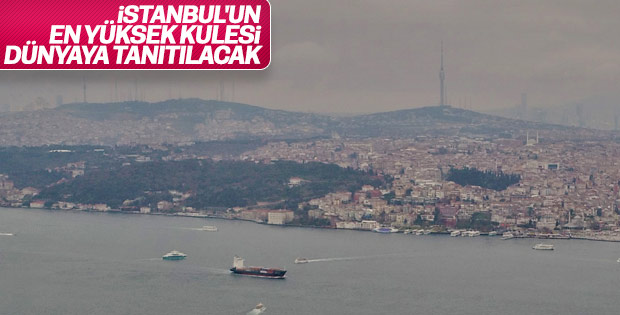 Çamlıca Kulesi Taksim'den görünüyor