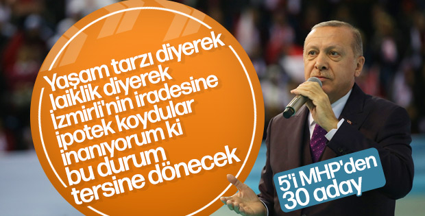 Erdoğan: İzmirlinin iradesine ipotek koydular