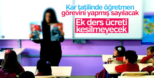 Kar tatillerinde ek ders ücreti kesilmeyecek