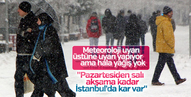 İstanbul'a yarın sabah kar yağacak