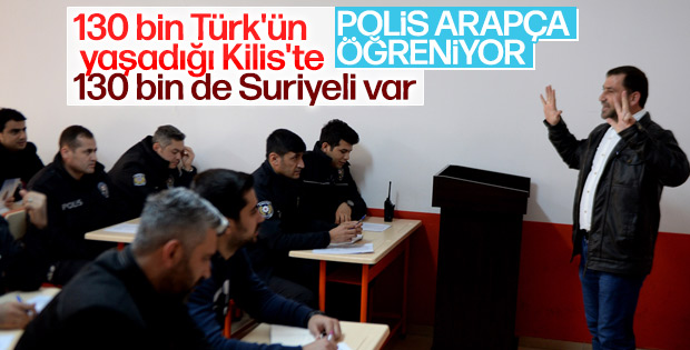 Kilis'te polisler Arapça öğreniyor