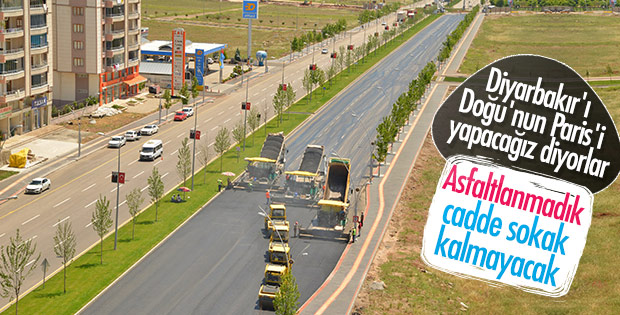 Diyarbakır'a rekor miktarda asfalt döküldü