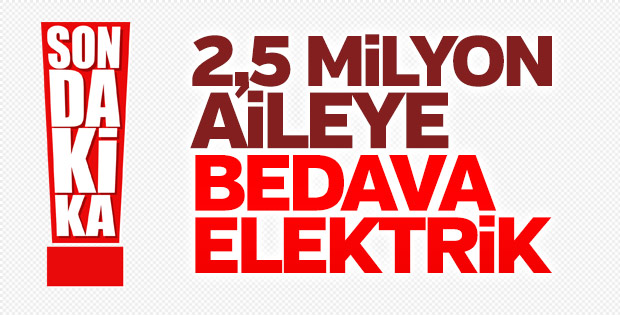 Yardım alan ailelerin elektrikleri devletten