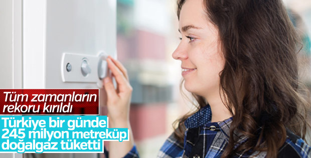 Günlük doğalgaz tüketiminde rekor kırıldı