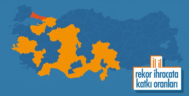 Türkiye'de 17 il milyar dolarlık ihracat yaptı