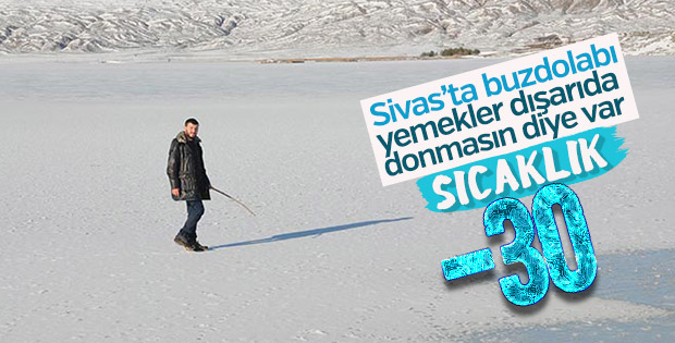 Sivas'ta hava sıcaklığı eksi 30 dereceye kadar düştü