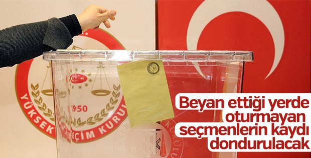 YSK: Beyan ettiği yerde oturmayanın kaydı silinecek! (12 Ocak 2019)