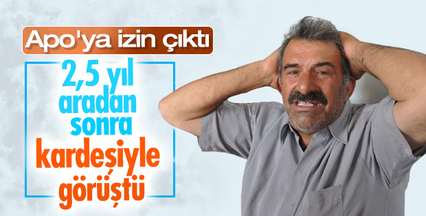 Terör elebaşı Öcalan kardeşiyle görüştü