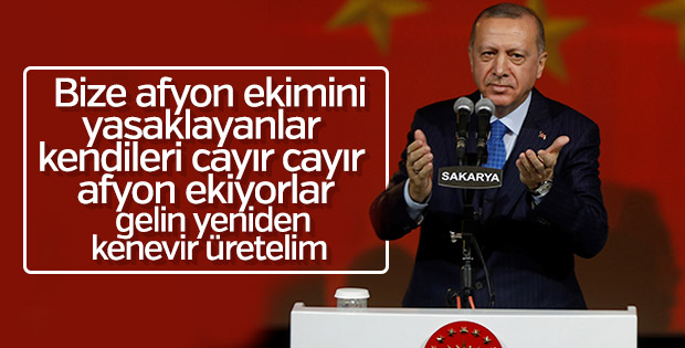 Erdoğan: Bize afyonu yasaklayanlar cayır cayır üretiyor