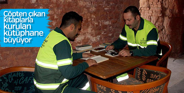 Çöpten çıkan kütüphanede kitap sayısı 25 bine ulaştı