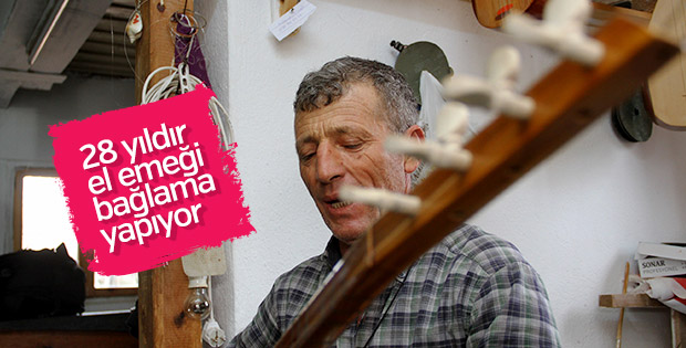 28 yıllık saz ustası mesleğinin son temsilcilerinden