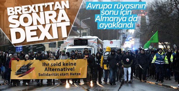 Almanya'da, AB'den çıkmak için protestolar başladı