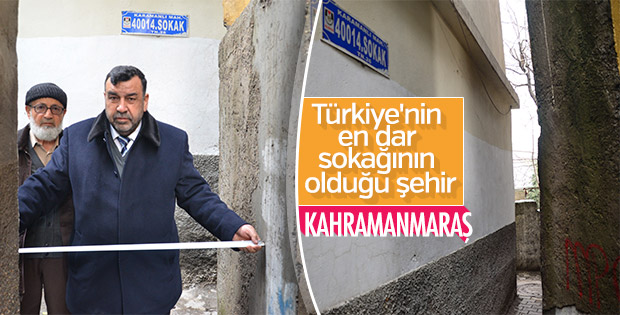 Türkiye’nin en dar sokağı Kahramanmaraş'ta