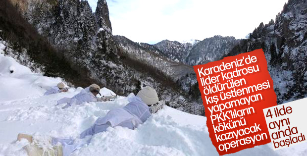 PKK kalıntılarına karşı Karadeniz'in 4 ilinde operasyon