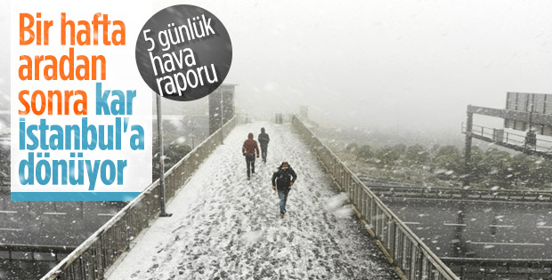 İstanbul'a kar geliyor