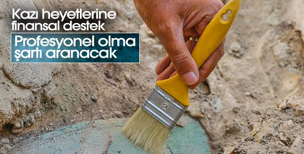 Kazı çalışmasını sezon boyu sürdüren heyetlere destek