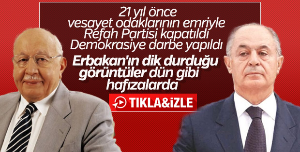 Refah Partisi'nin kapatılışından 21 yıl geçti